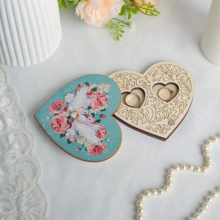 Pigeen rings stand, turquoise, on a magnet