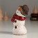 Souvenir Ceramics "A joyful snowman in a hat and red scarf" 4.3x5.8x8.9 cm