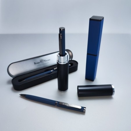 Switching handle, 1.0 mm, BrunovisConti firenze, blue rod, metal case Soft Touch Blue, in a tube-8
