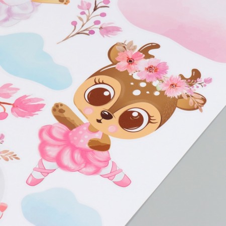 Interior color sticker "animals-ballerins" 50x70 cm-2