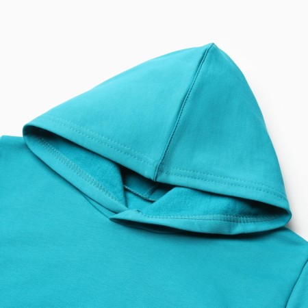 Kit for children (sweatshirt, trousers) I am laid down, emerald color, height 128 cm-1