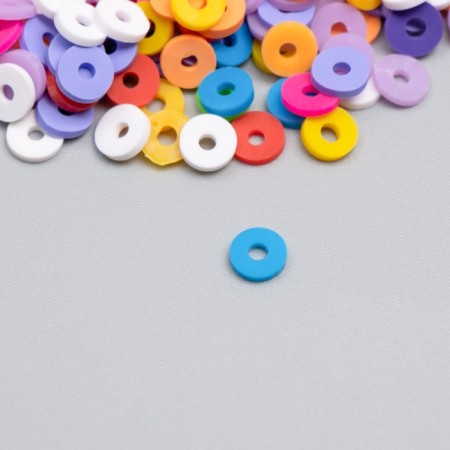 A set of beads made of polymer clay "Astra" 6 mm, 20 g, raspberry mix-1
