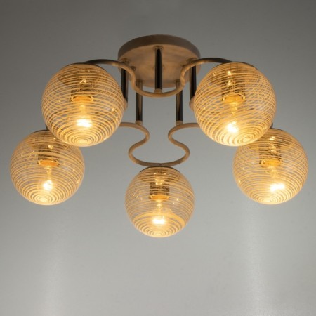 Svetogor chandelier "System" 5x60W E27 white/chrome 53x53x23cm-1