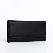 Women's wallet on a magnet, black color