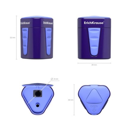 Zapochilok 1 hole Erich Krause 3-Touch, with a container, a hole with a diameter of 8 mm, mix-3