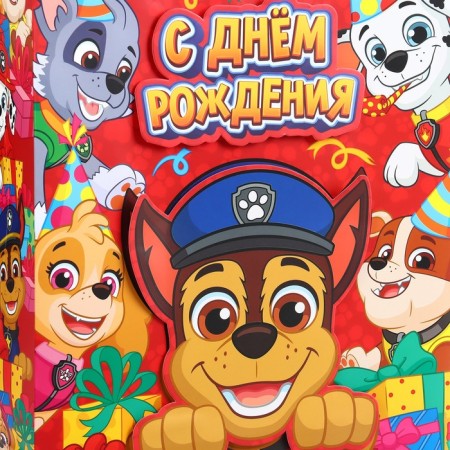 Gift package 3D "Happy Birthday!" 40x31x11.5 cm, puppy patrol-2