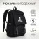 A backpack with a zipper, 2 external pockets, black color