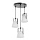 Economic light of the suspension Nancy 3x25W E27 Black 33x33x20 (75) cm