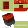 Plastic bed, 4 sections, 45 × 45 × 20 cm, terracott