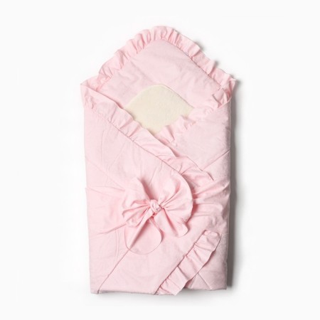 Envelope-condensed with a fur insert, pink color, size 100x100 cm
