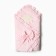 Envelope-condensed with a fur insert, pink color, size 100x100 cm