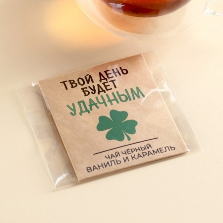 Tea bag in the craft convert “your day will be successful”, taste: vanilla and caramel, 1.8 g.-4