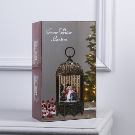 LED figure "Lantern with dungeons" 13 × 25.5 × 8 cm, plastic, AAX3 batteries (not in the kit), USB, glow warm white-5