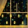 Garland “fringe” 2.4 × 0.7 m with nozzles “balls”, ip20, transparent thread, 108 LED, glow warm white, 8 modes, 220 V