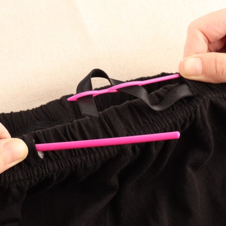 Flexible knitting needle for rubber bands / braid / cord, 58 cm, pink color-4