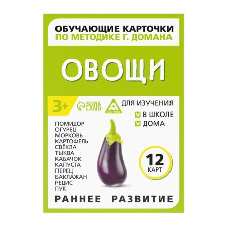 Training cards according to the methodology of Doman "Vegetables"-4