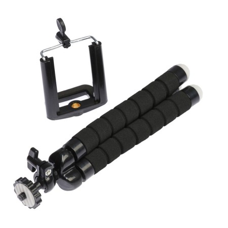Luazon-Treasel tripod is desktop, for phone, flexible legs, height 17 cm, black-6