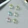 Hair crab "Avanti" (set 6 pcs) star, 2.4 cm, transparent