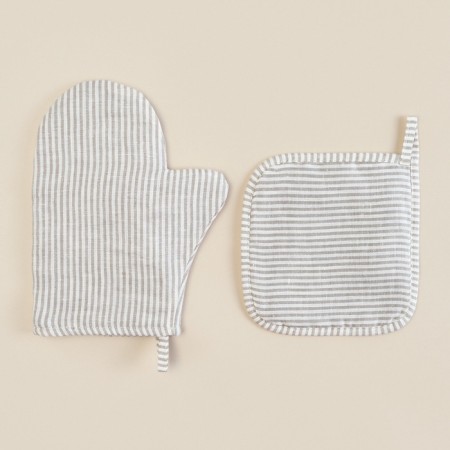 Set of kitchen. SL Home "Direction": mittens 20x28 cm, tack 19x19 cm, flax 100%, 180g/m2-2