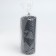 Washchina candle, 6x6x12.5 cm, wet asphalt metallic