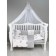 A set in a crib 15 objects 3+12 pillows-bortions, print Print Ezhik, white-gray color 710932