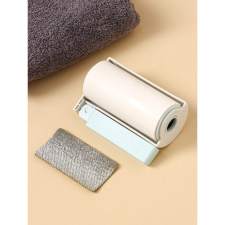 A video for clothes with a velor brush, 55 sheets, white color with blue-6