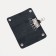 Key of buttons, length 12 cm, 7 carabiners, black color