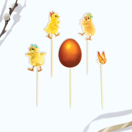 Easter set for decorating the cake "Chickens", 11 x 16.5 cm-3