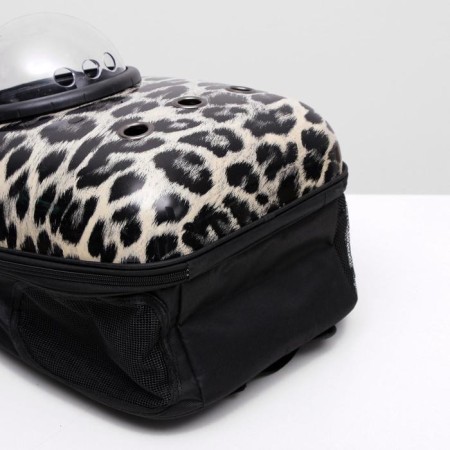 Backpack for carrying animals "Leopard", with a viewing window, 32 x 22 x 43 cm-8