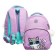 School backpack, 40 x 27 x 20 cm, Grizzly, ergonomic back, laptop department, pink