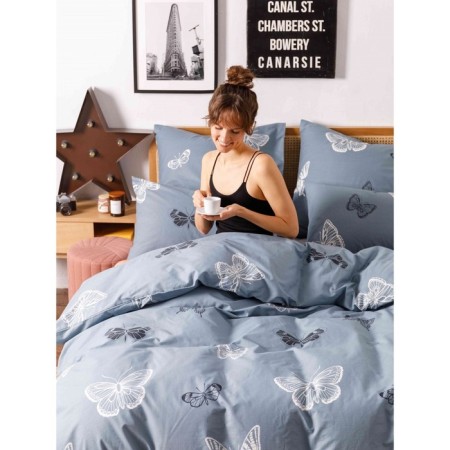 Black Black and White Butterflies Bed Lowwind, size 200x214 cm, 215x220 cm, 70x70 cm - 2 pcs-9