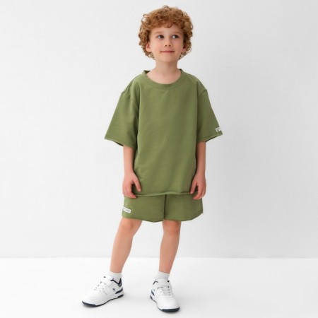 Children's T -shirt KAFTAN, p. 34 (122 - 128 cm), khaki-1