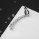 Earring "Kaff" Rhinestones classic, on the left ear, white color in silver
