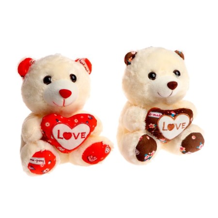 Soft toy "Bear with heart", color mix-3