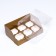 Confectionery folding box for 6 cupcakes 23.5 x 16 x 10, gold