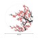 The tablecloth on the table “Blinding Sakura”, round, Saten, d = 150 cm