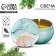 Aromatic candle in the Blue Marble Bank, fragrant spruce cones, 6 x 6 x 4 cm.