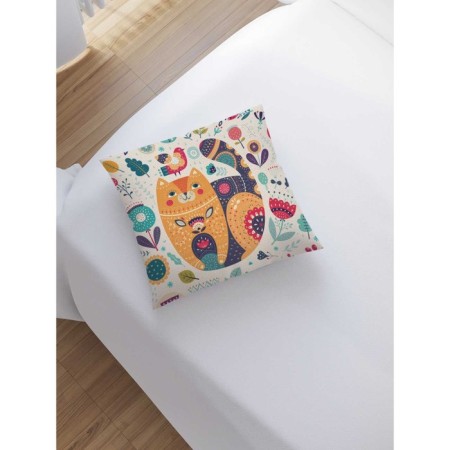 Decorative pillowcase "painted cat", on a zipper, size 45x45 cm-1
