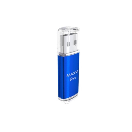 Флешка Maxvi MP, 64 Гб, USB2.0, чт до 25 Мб/с, зап до 15 Мб/с, синяя-2