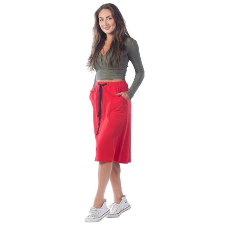 Women's skirt, size 44, red color-2
