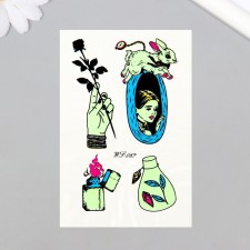 Tattoo on the body phosphorus color 
