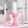 Figure wedding candle "Two Angels", 29.5x15 cm, white-pink, 48 hours, home
