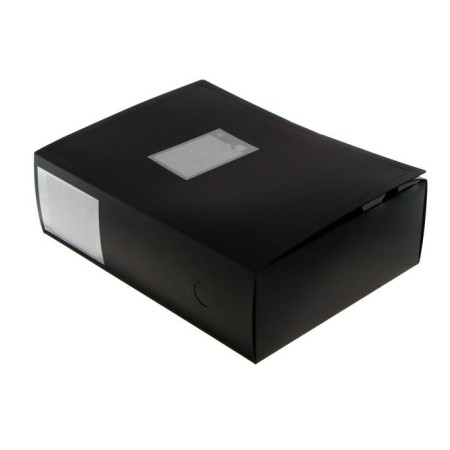 A4 archive folder, spine 100 mm, calligrata, plastic, cut fastener, black, up to 900 sheets-1