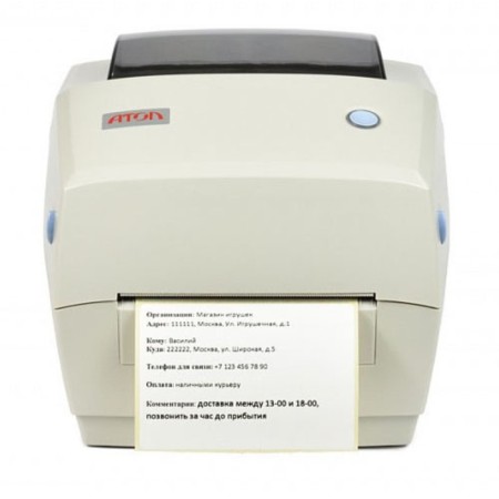 Thermal Priprinter Atol TT41, 203 dpi, thermal, 104 mm/s, tape width 108 mm, USB-1