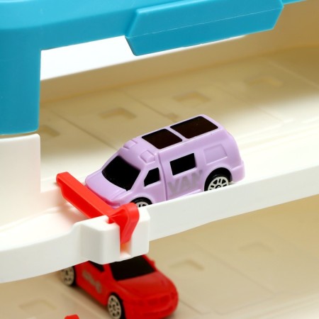 Parking "City", with an elevator, 3 levels, 4 cars, light and sound effects-5