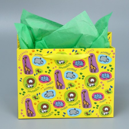 Gift package laminated with quiet, packaging, “Smile”, MS 23 x 18 x 10 cm-4