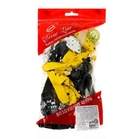 Shar Latex 12 “Dad Supers”, pastel, 5-sided, set 25 pcs., Mix-1