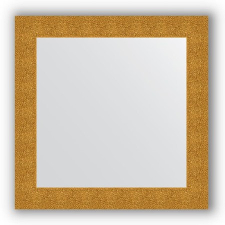 Mirror in the baguette frame - gold minting 90 mm, 80 x 80 cm, evoForm