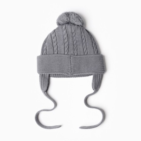 Children's hat, gray color, size 44-46 (9-12 months)-2