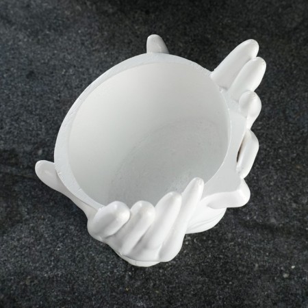 Kashpo - organizer "Dreams in the hands" White, 13.5x20x13cm-5